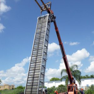 Through Flow Screen Held By Crane